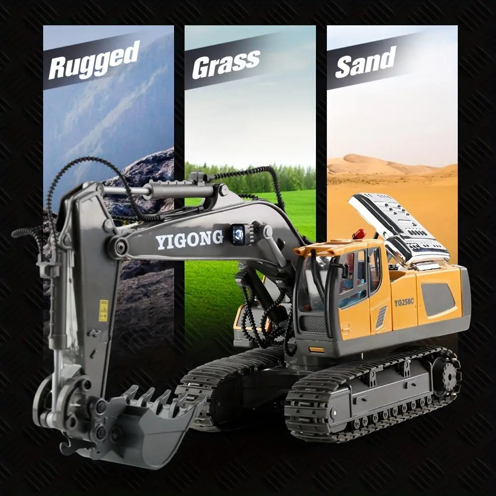 Remote Control Excavator Toy, Rc Controlled 1 Box Remote Controlled Vehicle Construction Vehicle Toy with Light & Sound, Birthday Gift for Boys, Classic & Novelty Toys