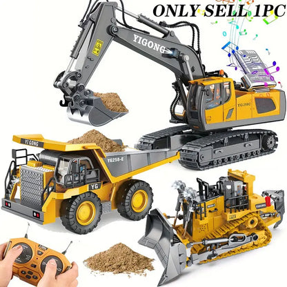 Remote Control Excavator Toy, Rc Controlled 1 Box Remote Controlled Vehicle Construction Vehicle Toy with Light & Sound, Birthday Gift for Boys, Classic & Novelty Toys