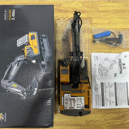 Remote Control Excavator Toy, Rc Controlled 1 Box Remote Controlled Vehicle Construction Vehicle Toy with Light & Sound, Birthday Gift for Boys, Classic & Novelty Toys