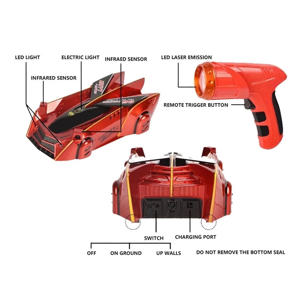 Remote Control Stunt Climbing Wall Car Infrared Sensor Chase Four Wheel Drive Car Children Toy Cars Gift